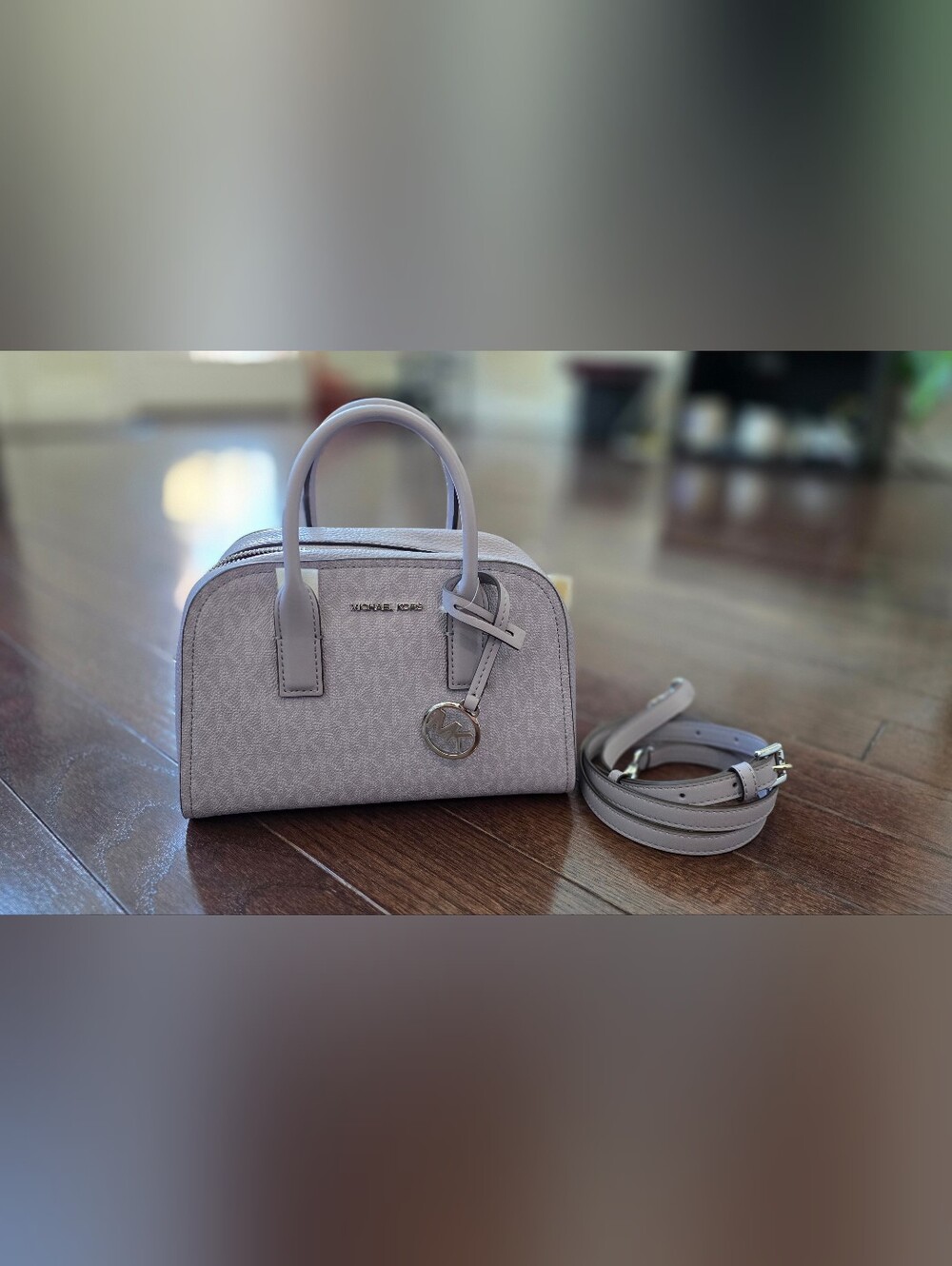 Michael Kors Lilac Dome Satchel with Shoulder Strap